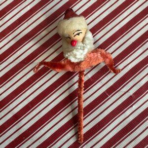 Vintage Santa Claus Pipe Cleaner Ornament 1950's
